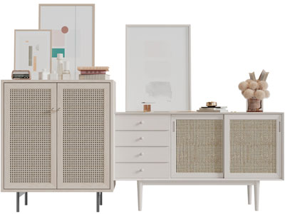 侘寂风玄关柜、边柜