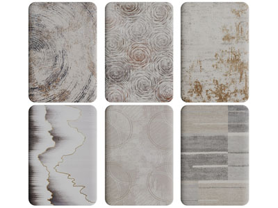 新中式长方形地毯3d模型 新中式长方形地毯