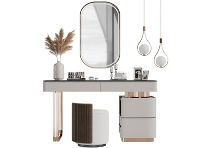 现代轻奢化妆、梳妆台