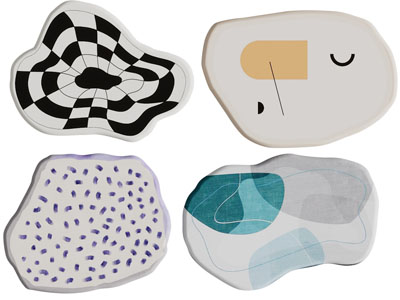 现代卡通异形地毯3d模型 现代卡通异形地毯