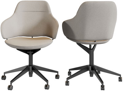 现代带滑轮的休闲椅子