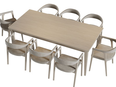 现代餐桌椅组合