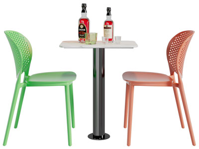 现代餐桌椅组合