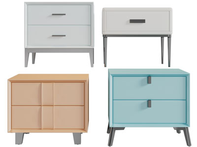 现代床头柜