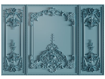 法式雕花护墙板