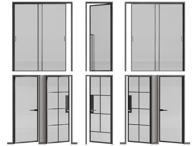 现代玻璃推拉门