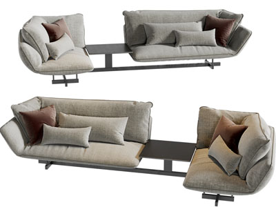 现代拼接转角多人沙发3d模型 现代拼接转角多人沙发