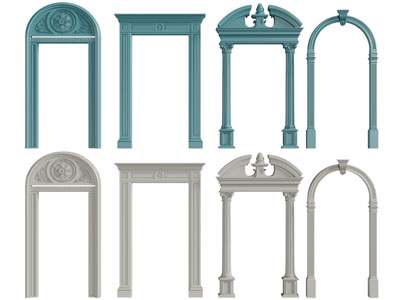 欧式拱门、门套垭口3d模型 欧式拱门、门套垭口