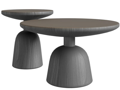 现代圆形茶几3d模型 现代圆形茶几