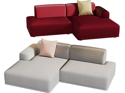 现代转角多人沙发3d模型 现代转角多人沙发