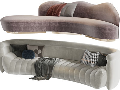 现代轻奢多人沙发3d模型 现代轻奢多人沙发