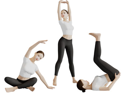 做健身运动的女人人物