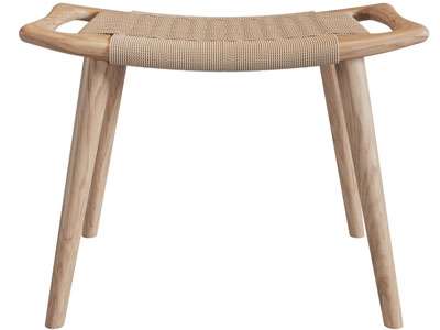 北欧绳编脚踏凳子