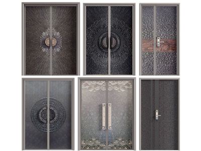 新中式双扇大门