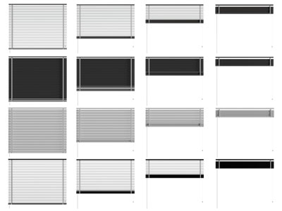 现代百叶窗帘3d模型 现代百叶窗帘