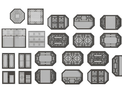 新中式雕花、镂花窗