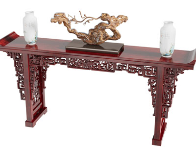 中式雕花端景台3d模型 中式雕花端景台