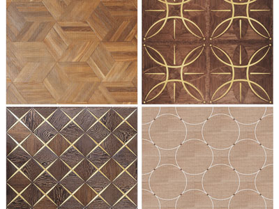 现代实木地板拼花