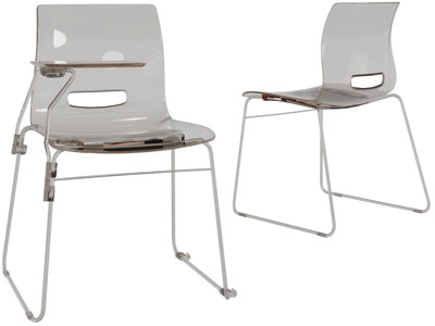 贤弟透明休闲椅子、培训椅
