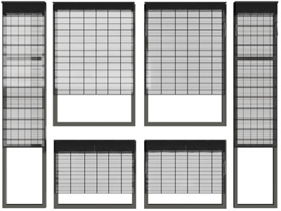 新中式拉帘窗帘3d模型 新中式拉帘窗帘