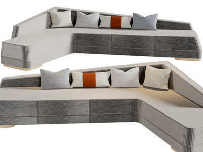 后现代多人沙发3d模型 后现代多人沙发