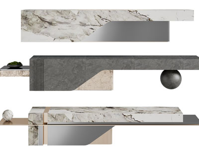 新中式前台接待台