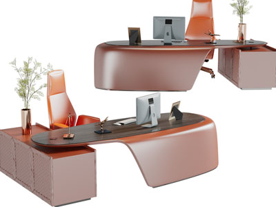 现代老板台、办公桌椅组合