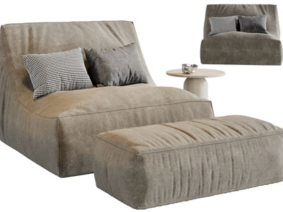 现代懒人沙发、脚踏