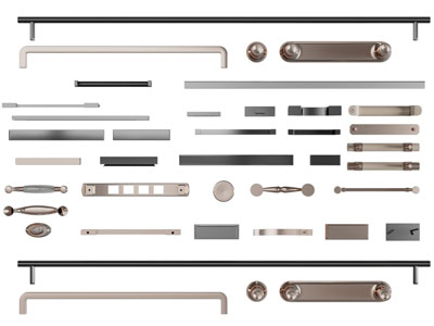 现代拉手3d模型 现代拉手