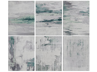 新中式长方形地毯3d模型 新中式长方形地毯