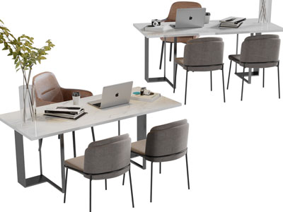 现代书桌椅组合