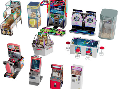 现代游戏机游乐设备3d模型 现代游戏机游乐设备