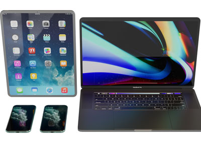 现代平板、笔记本电脑、手机