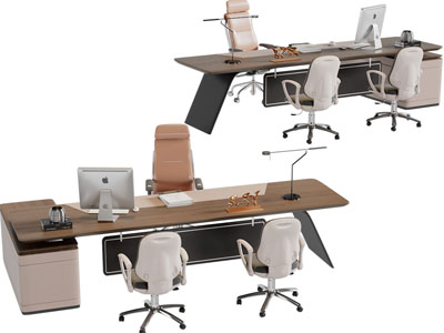 现代老板台、办公桌组合