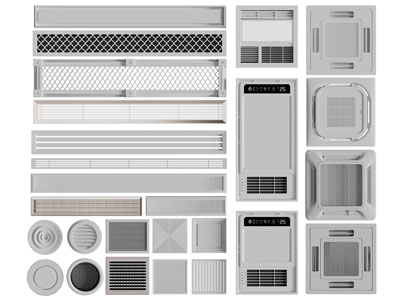 现代暖风扇、空调出风口3d模型 现代暖风扇、空调出风口