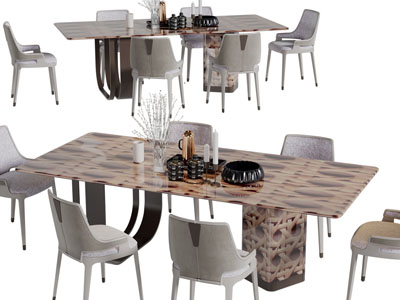 现代餐桌椅组合