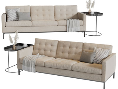 现代多人沙发3d模型 现代多人沙发