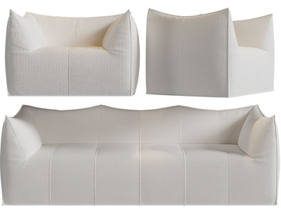 现代布艺多人、单人沙发3d模型 现代布艺多人、单人沙发