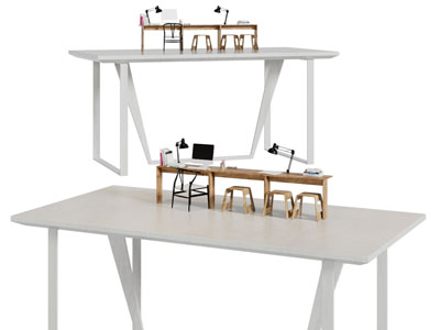 现代实木书桌椅组合