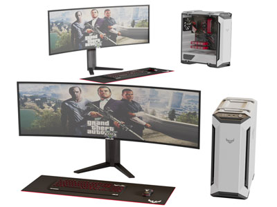 现代液晶电脑、主机和鼠标键盘