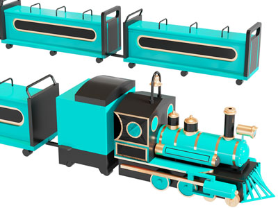 现代儿童玩具火车