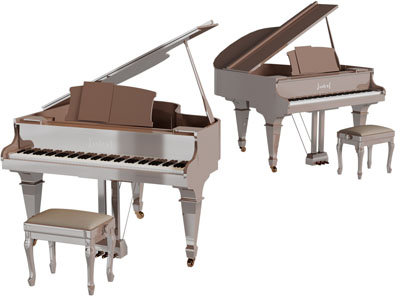 欧式三角钢琴3d模型 欧式三角钢琴