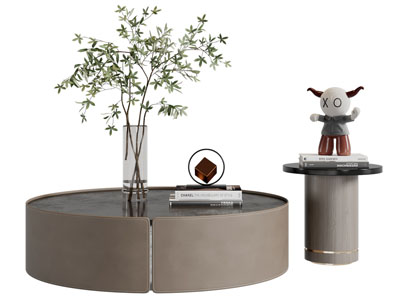 现代圆形茶几、边几