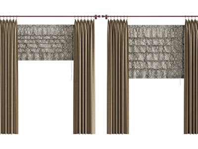现代窗帘、挂帘3d模型 现代窗帘、挂帘