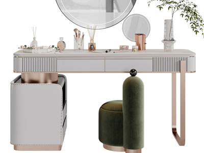 现代轻奢化妆、梳妆台