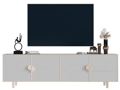 现代电视柜、电视机