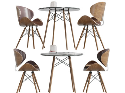 北欧休闲餐桌椅组合