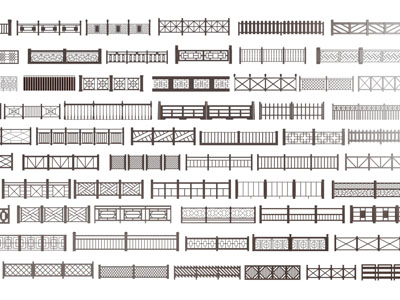新中式围栏、护栏和栏杆