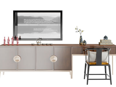 新中式电视柜、书桌