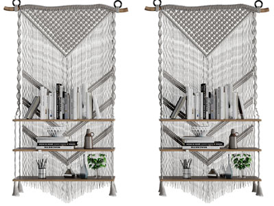 民族风墙面收纳装饰架